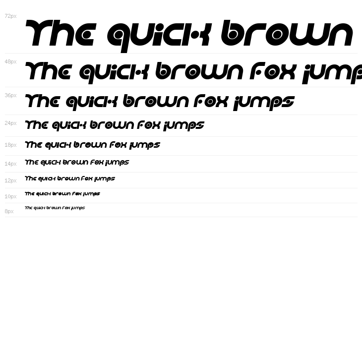 Planetary Orbiter Bold Italic Waterfall