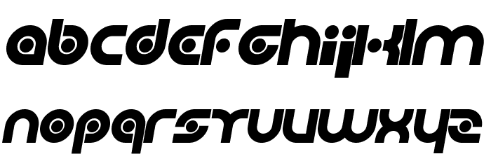 Planetary Orbiter Bold Italic Font LOWERCASE