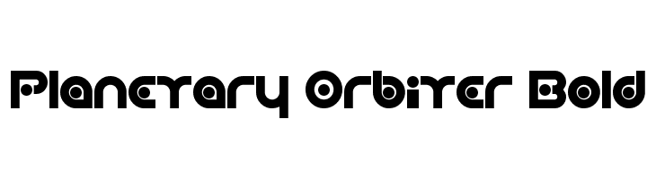 Planetary Orbiter Bold  font caratteri gratis
