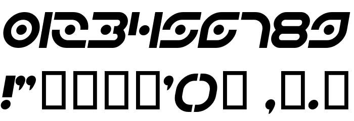 Planetary Orbiter Italic Font OTHER CHARS