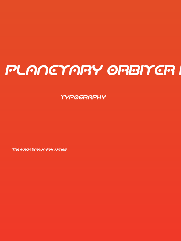 Planetary Orbiter Italic Poster