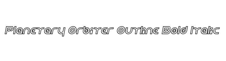 Planetary Orbiter Outline Bold Italic Fonte