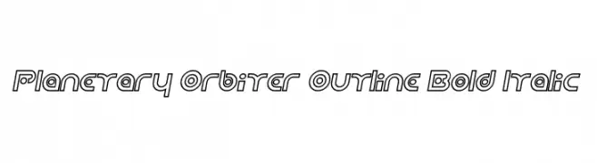 Planetary Orbiter Outline Bold Italic  لخطوط تنزيل