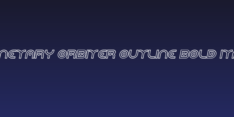 Planetary Orbiter Outline Bold Italic Social Header