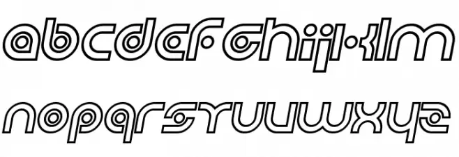 Planetary Orbiter Outline Bold Italic Fuentes MINÚSCULAS