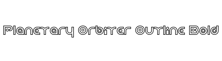 Planetary Orbiter Outline Bold Fonte