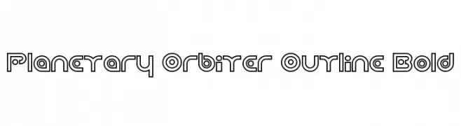 Planetary Orbiter Outline Bold  Descarca Fonturi Gratis