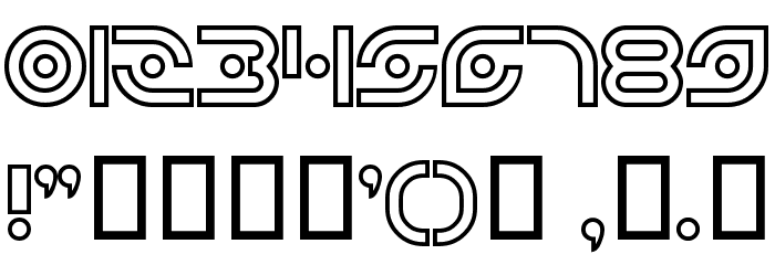 Planetary Orbiter Outline Bold Font OTHER CHARS