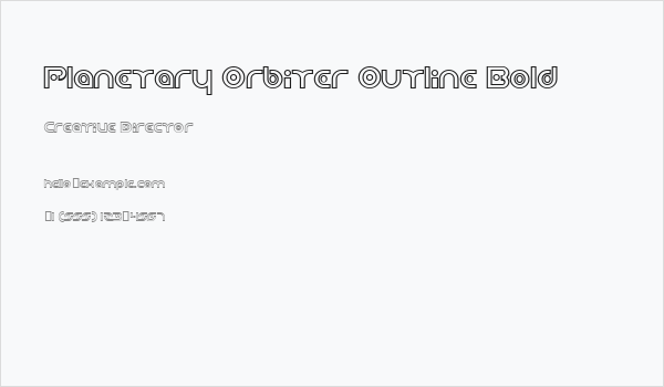 Planetary Orbiter Outline Bold Business Card