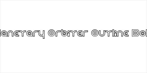 Planetary Orbiter Outline Bold Logo