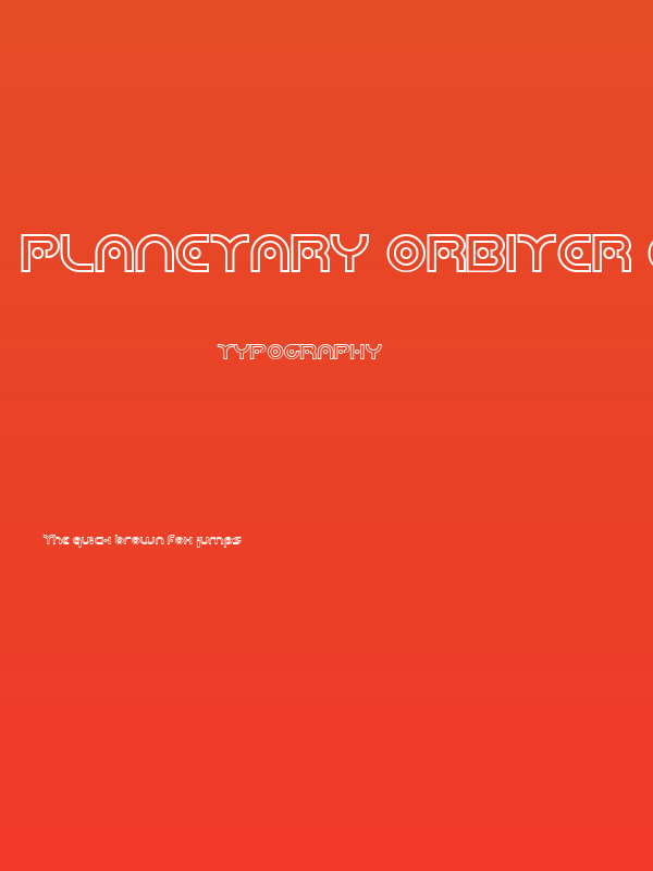 Planetary Orbiter Outline Bold Poster