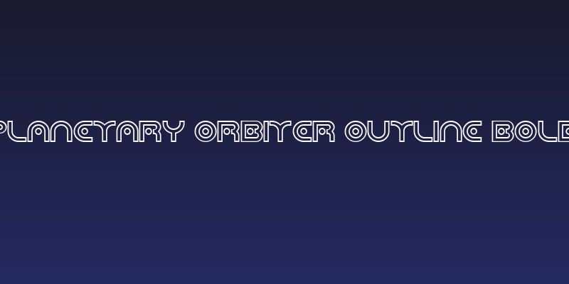 Planetary Orbiter Outline Bold Social Header