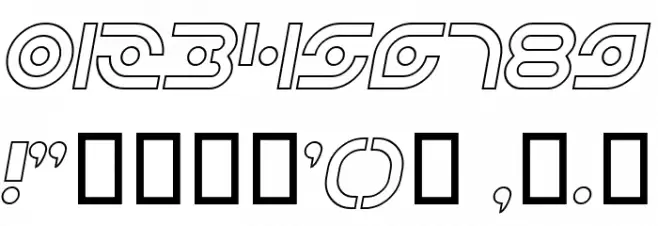 Planetary Orbiter Outline Italic Polices AUTRES CHARS