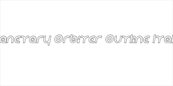 Planetary Orbiter Outline Italic Logo