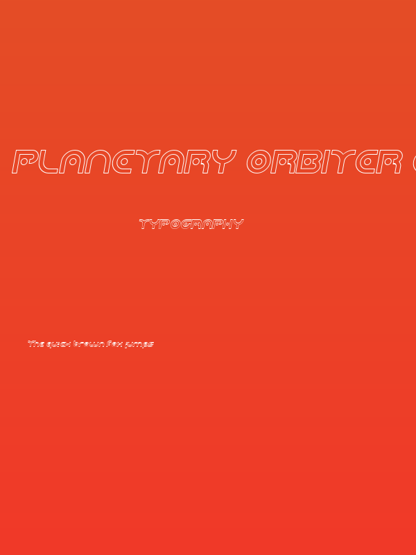 Planetary Orbiter Outline Italic Poster