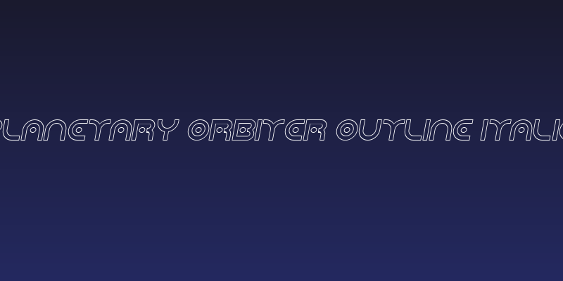 Planetary Orbiter Outline Italic Social Header