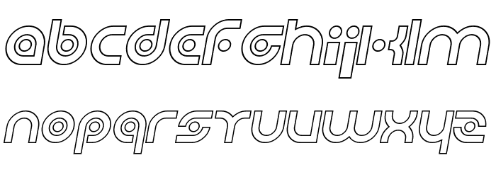 Planetary Orbiter Outline Italic Polices MINUSCULES