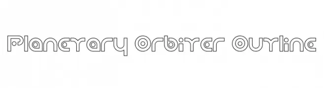 Planetary Orbiter Outline  Скачать бесплатные шрифты