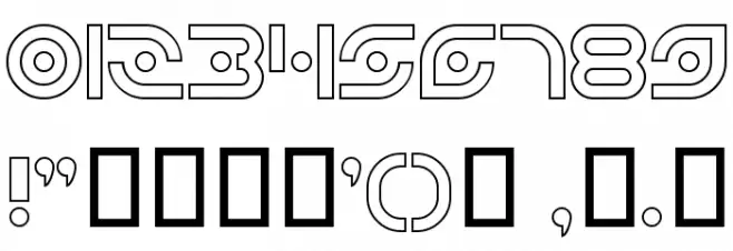 Planetary Orbiter Outline Font OTHER CHARS