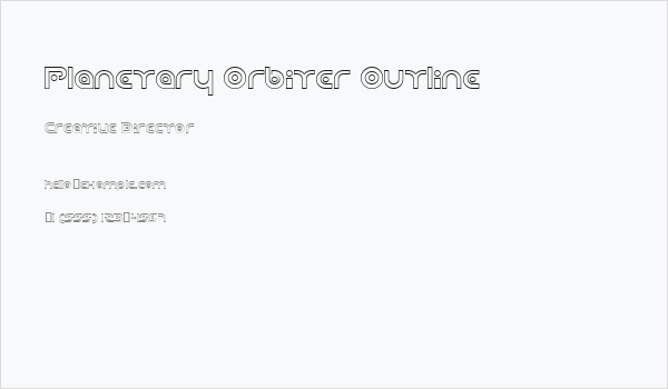 Planetary Orbiter Outline Business Card