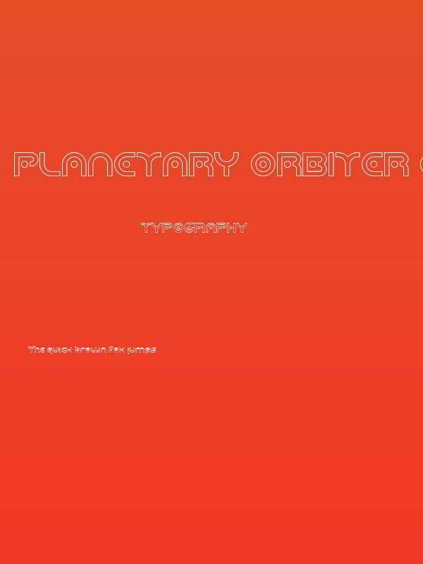 Planetary Orbiter Outline Poster