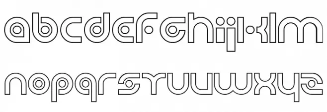 Planetary Orbiter Outline 字体 小写