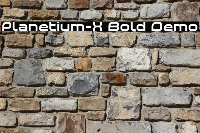 Planetium-X Bold Demo Font examples