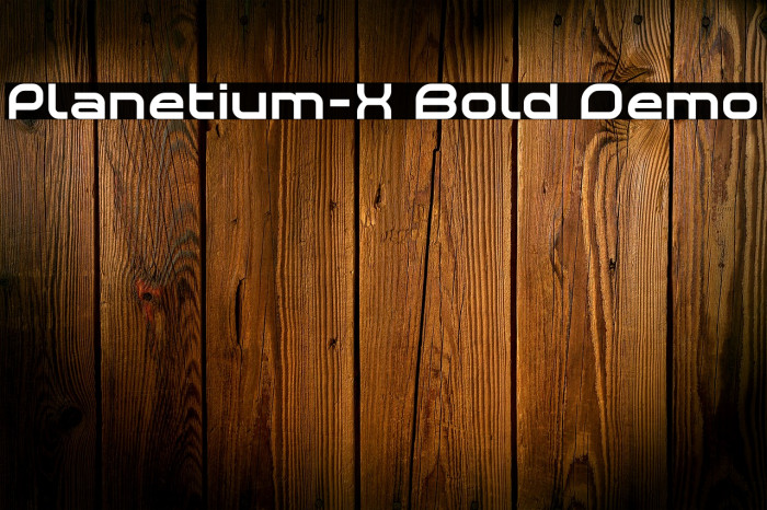 Planetium-X Bold Demo Font examples