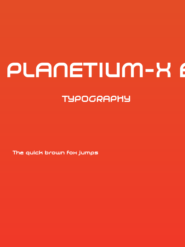 Planetium-X Bold Demo Poster