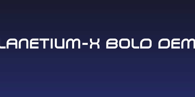 Planetium-X Bold Demo Social Header