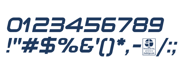 Planetium-X Bold Italic Demo Other Characters