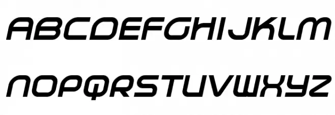 Planetium-X Bold Italic Demo Polices MAJUSCULES