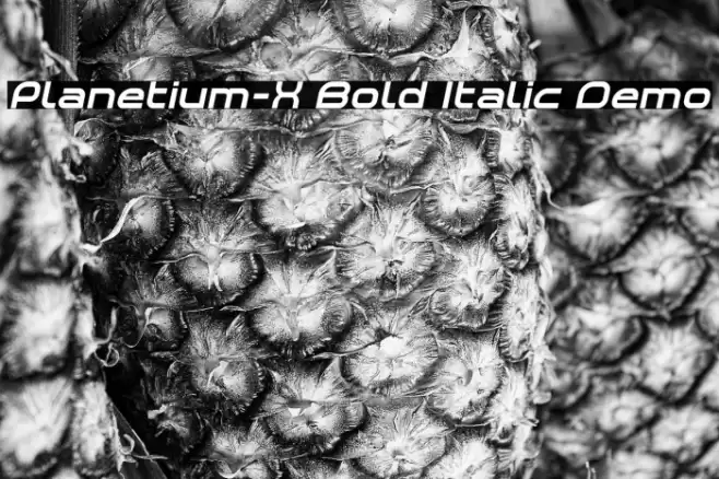Planetium-X Bold Italic Demo Font examples