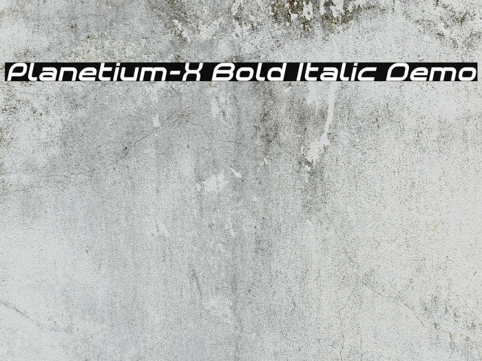 Planetium-X Bold Italic Demo Example 2