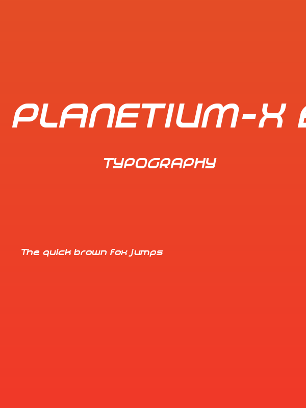 Planetium-X Bold Italic Demo Poster