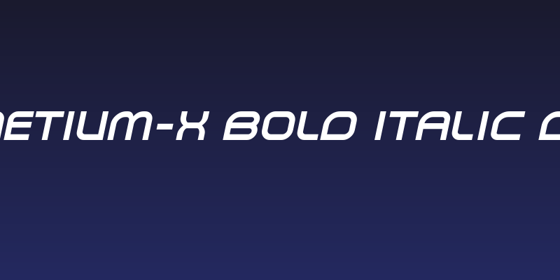 Planetium-X Bold Italic Demo Social Header