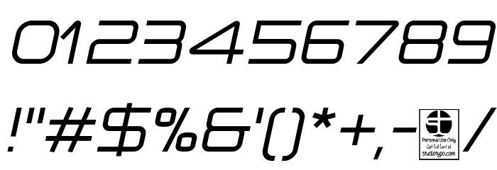 Planetium-X Italic Demo Font OTHER CHARS