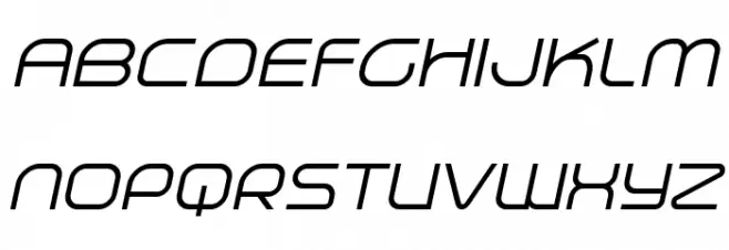 Planetium-X Italic Demo Font UPPERCASE