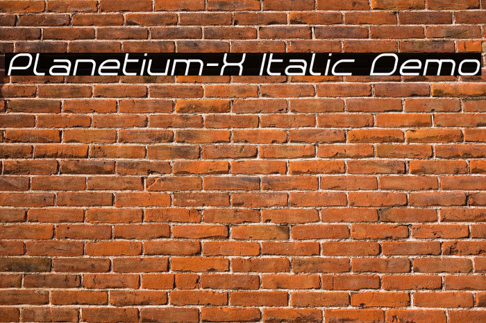 Planetium-X Italic Demo Font examples