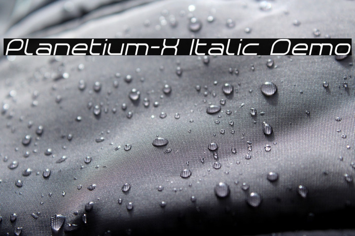 Planetium-X Italic Demo Font examples