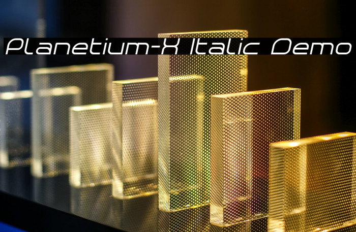 Planetium-X Italic Demo Font examples