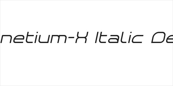 Planetium-X Italic Demo Logo