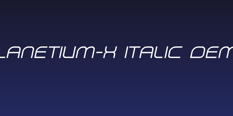 Planetium-X Italic Demo Social Header