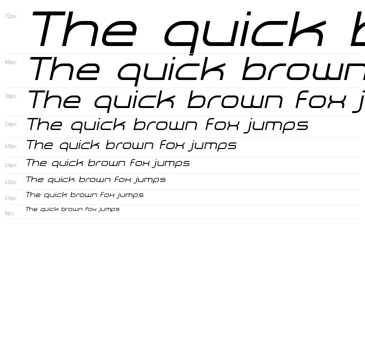 Planetium-X Italic Demo Waterfall