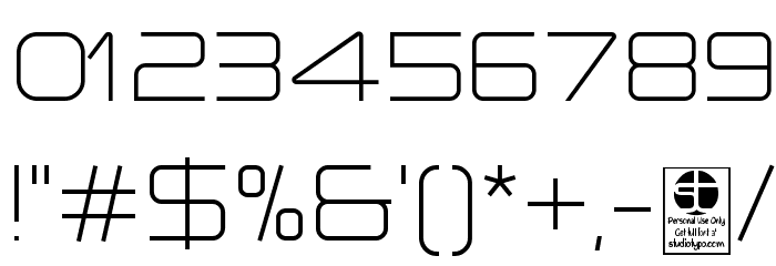 Planetium-X Light Demo Font OTHER CHARS
