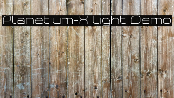 Planetium-X Light Demo Font examples