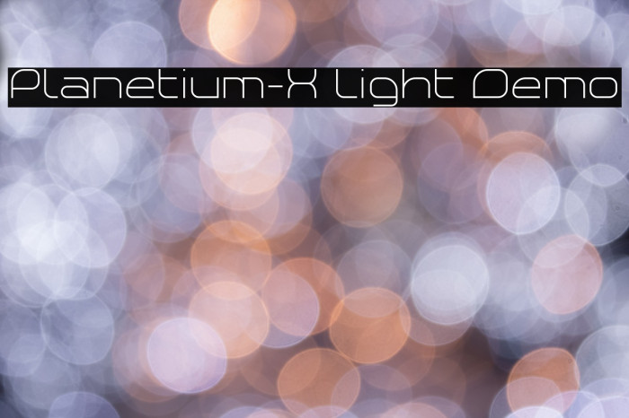 Planetium-X Light Demo Font examples