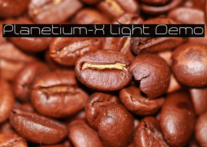 Planetium-X Light Demo Font examples