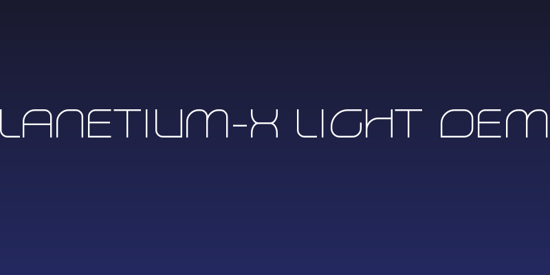 Planetium-X Light Demo Social Header