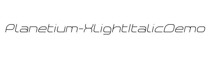 Planetium-X Light Italic Demo  font caratteri gratis
